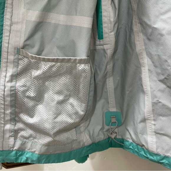 Patagonia Women's Medium Torrent Shell Rain Jacket Fresh Teal H2NO Hooded - Picture 14 of 15